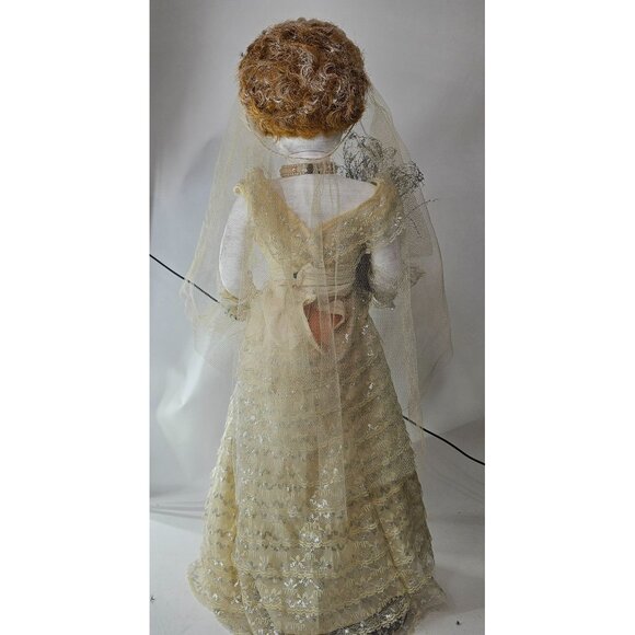 Haunted Scary Girl Bride Porcelain Doll Spooky Artist Hand Painted OOAK 28" - Picture 9 of 14